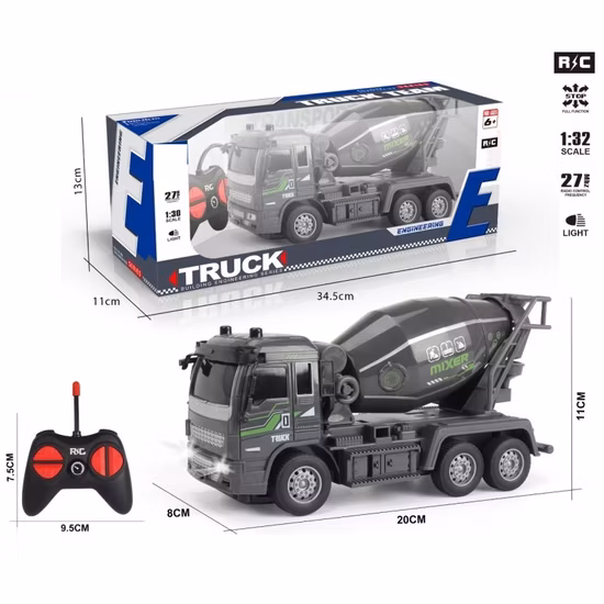 New Design 1: 14 Scale Radio Control Engineering Truck Toys RC Fire Truck Sanitation Trucks Toy Light Music Spray Function Multifunction Remote Vehicle