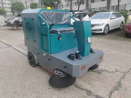 China Ride on Electric Road Sweeping Cleaning Machine Industrial Street Sweeper with 190L Dustbin